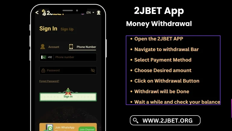 2JBet Money withdawal