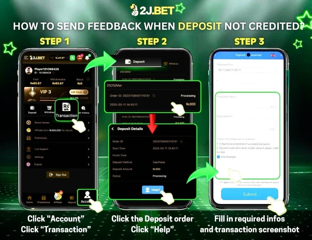 2Jbet deposit in Pakistan